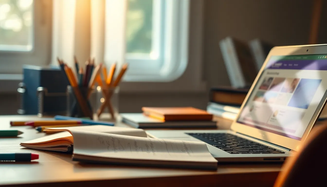 중학생 자녀가 책상에서 공부하는 모습